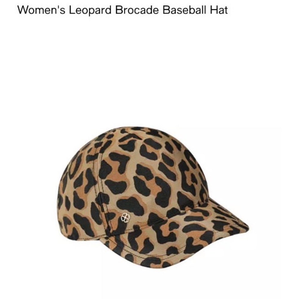 Kate Spade Brown and Black Leopard Print Brocade Hat